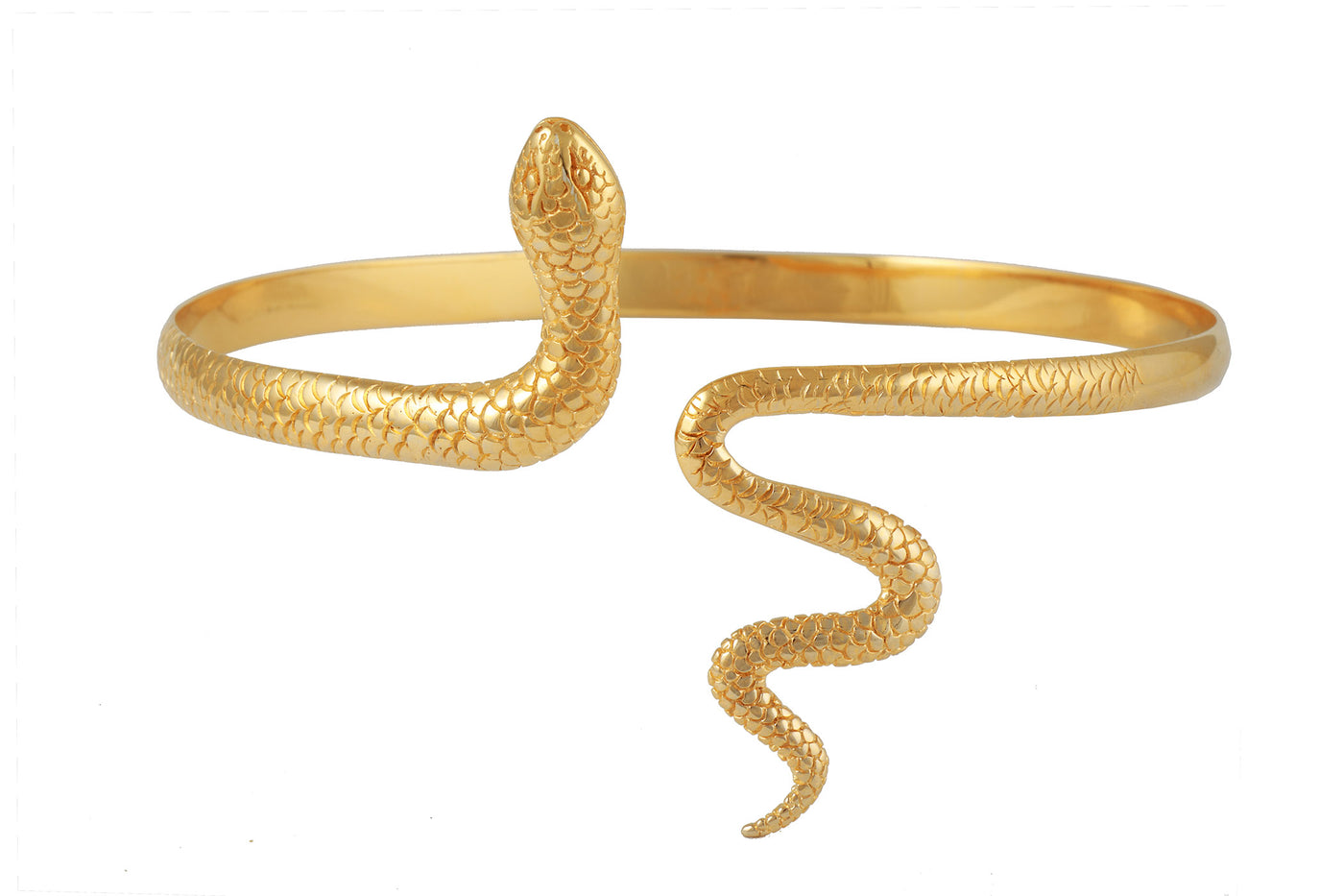 Snake shoulded bracelet. Gold plated