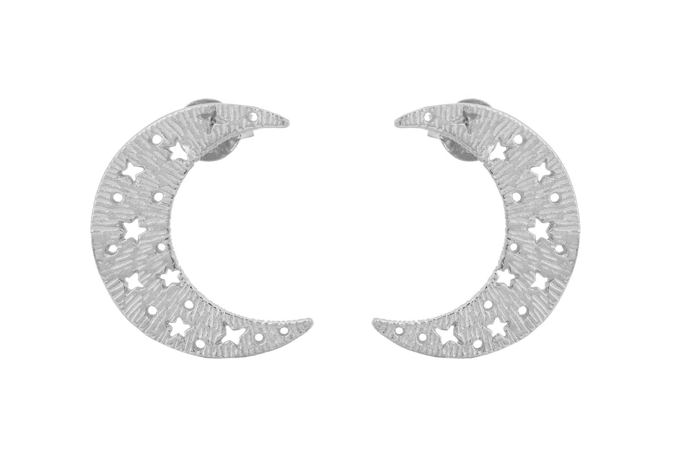 Earrings "Medium Moons". Silver