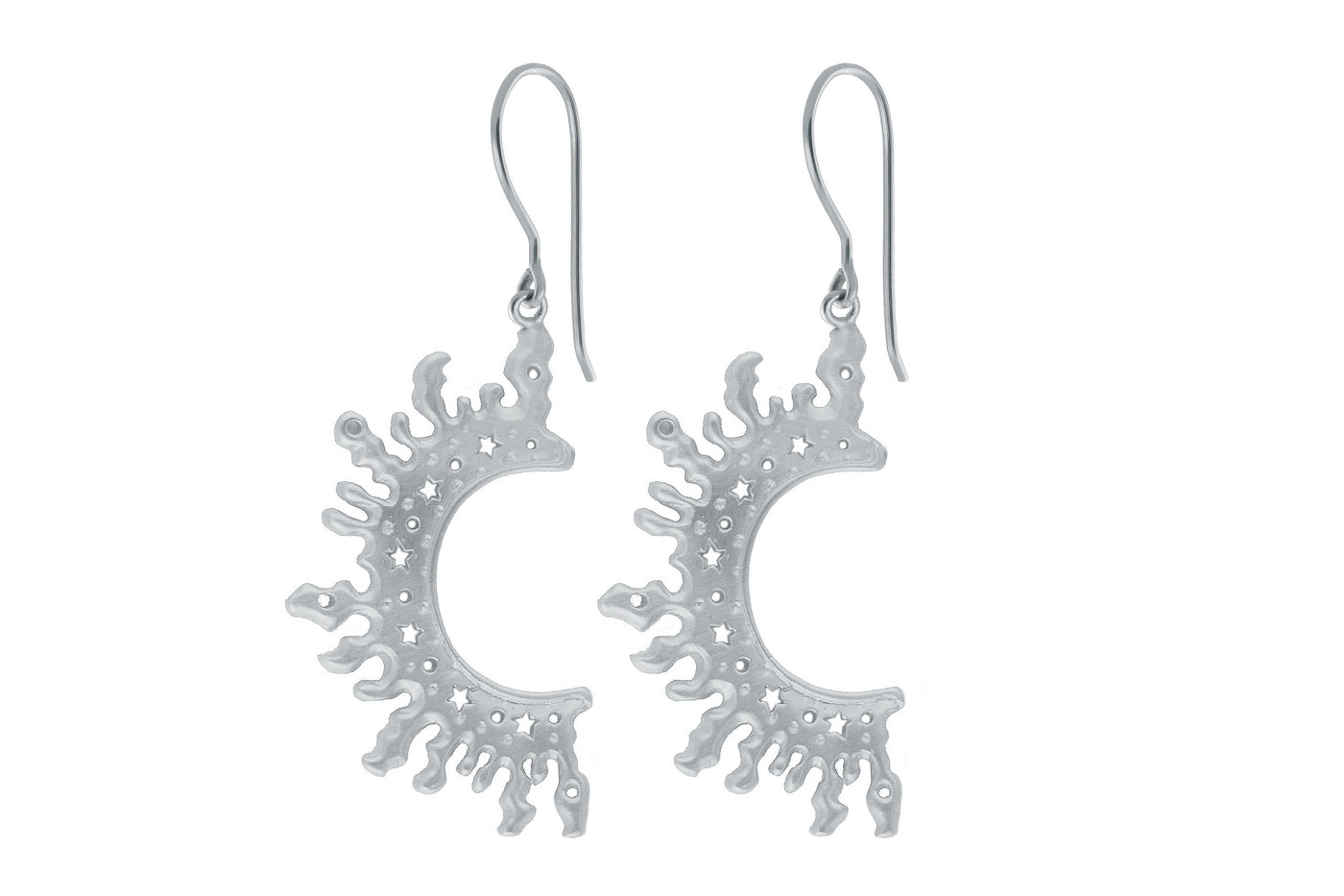 Half Sun earrings. Silver