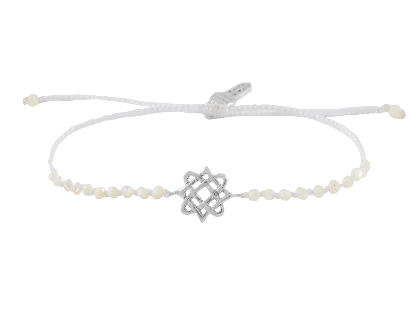 Lada star talisman mini bracelet with beads. Silver