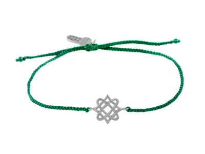 String bracelet with Lada star talisman mini. Silver