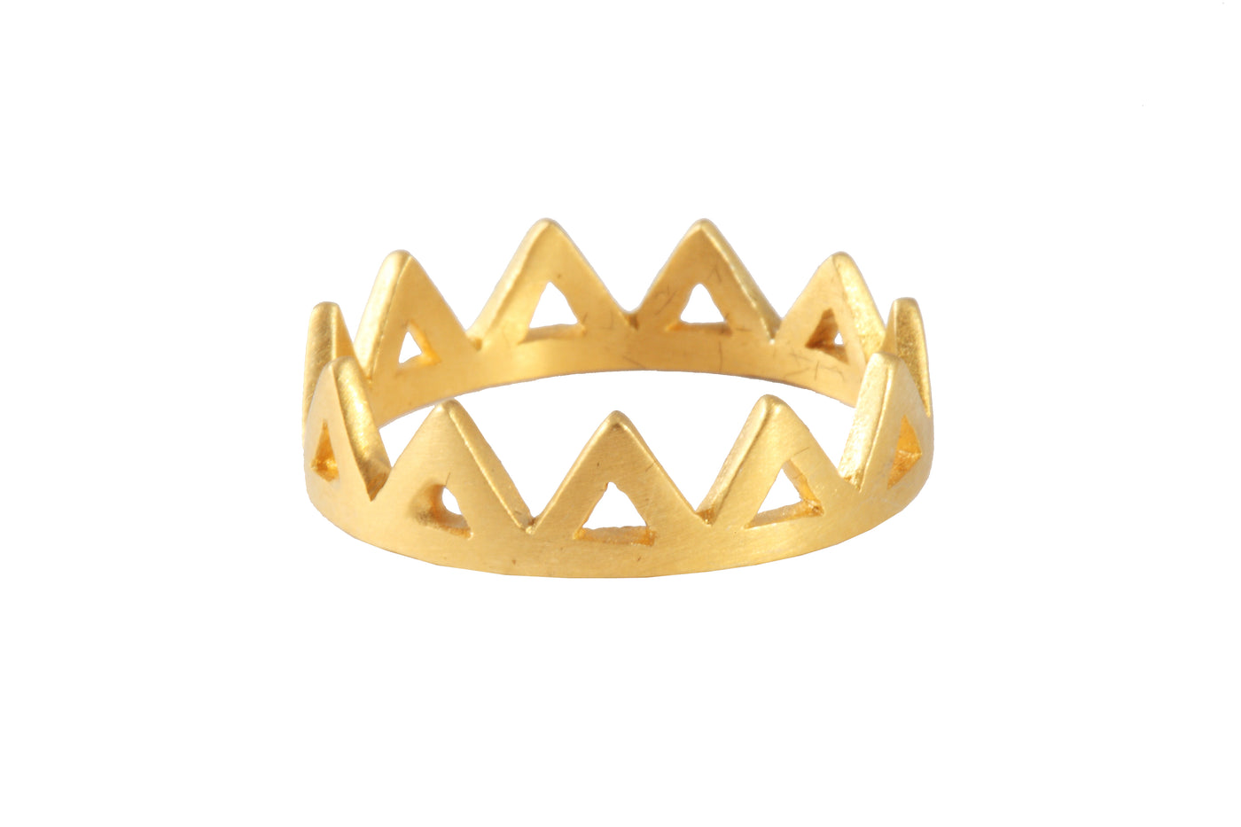 Ring with elements - Fire. Gold plated