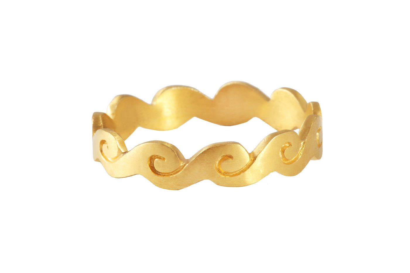 Ring with elements - Water. Gold plated