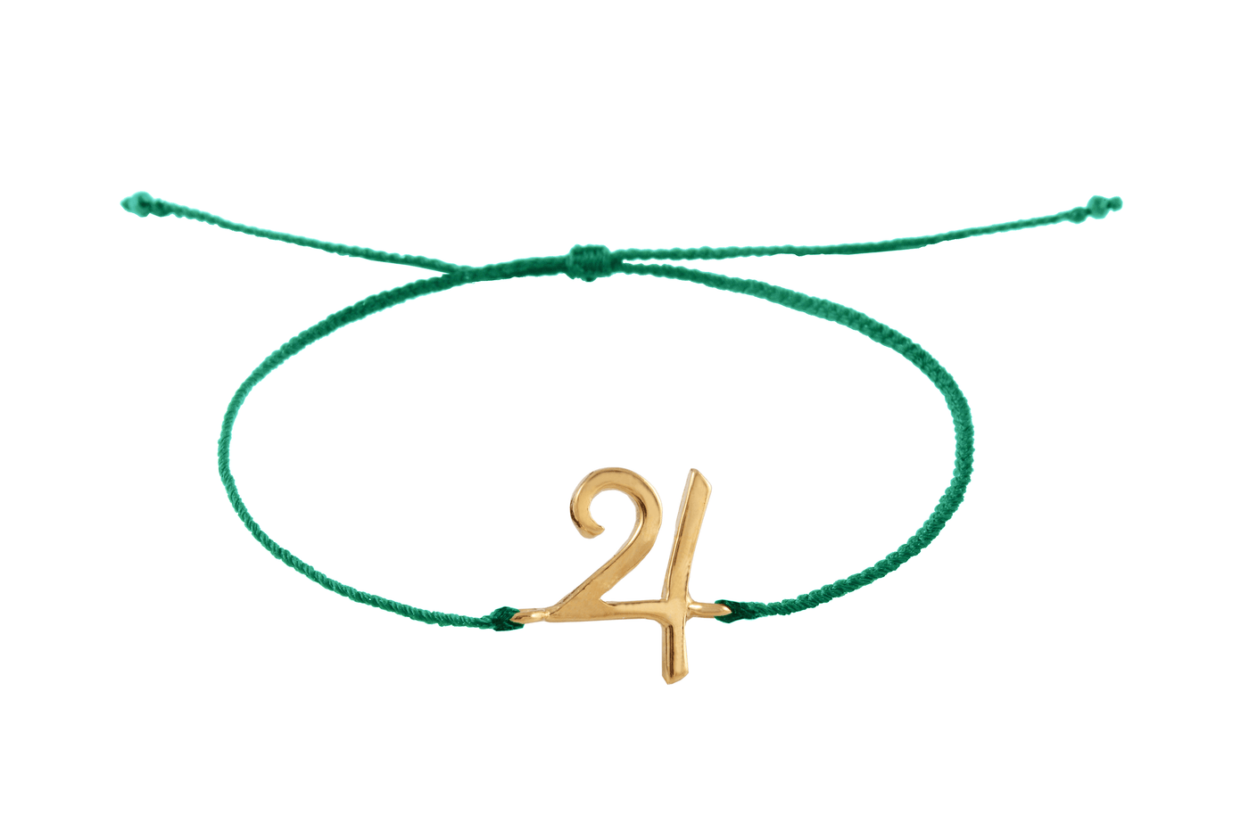String bracelet with Jupiter amulet. Gold plated
