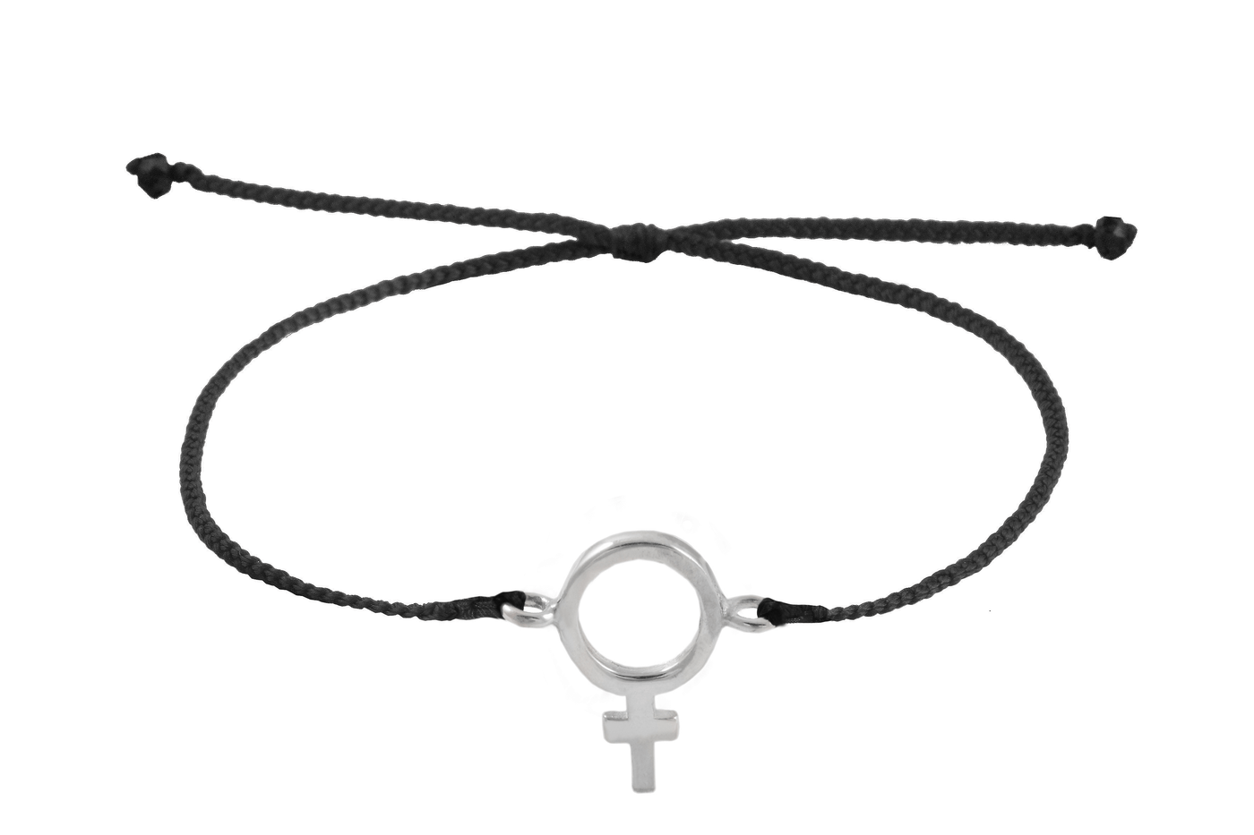 String bracelet with Venus amulet. Silver