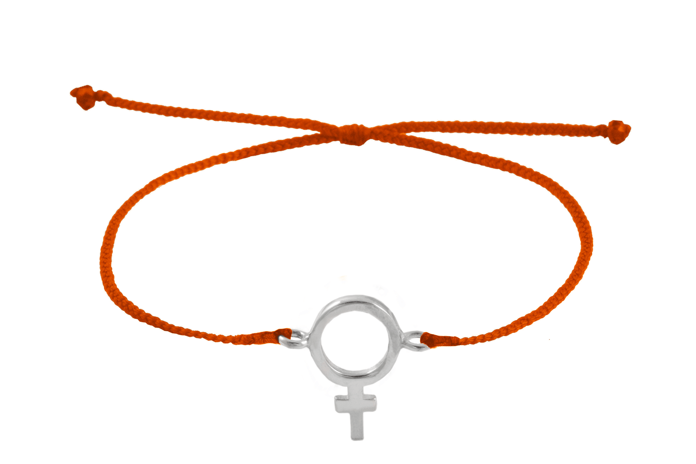 String bracelet with Venus amulet. Silver