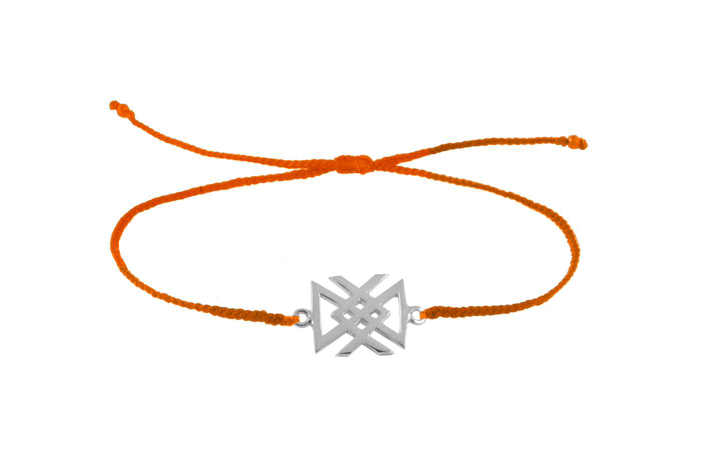 String bracelet with bind rune "Health amulet". Silver