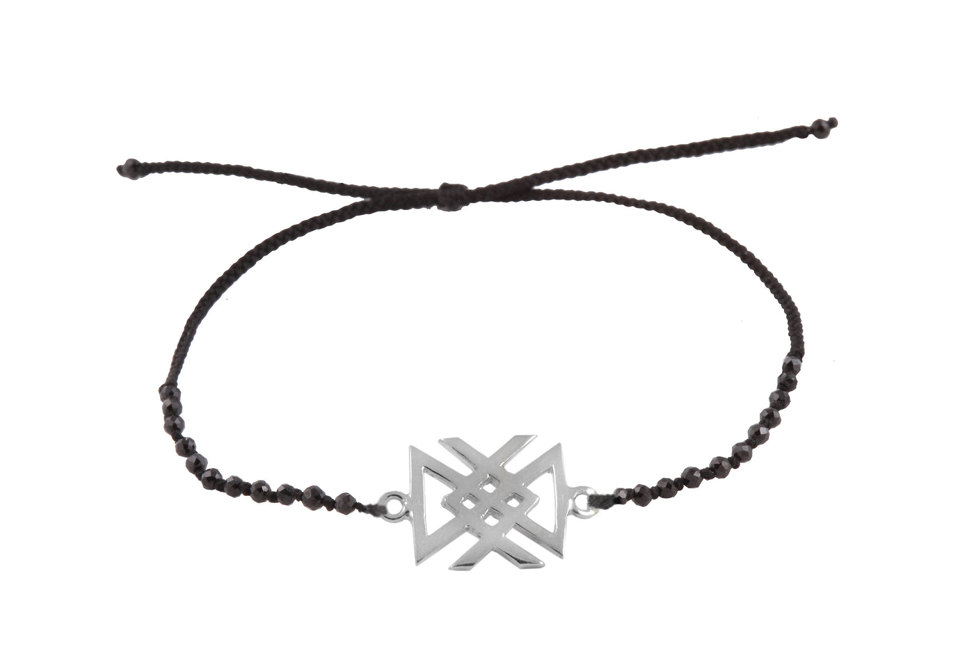 Bind rune "Health amulet" bracelet with beads. Silver