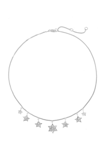 7 stars necklace. Silver