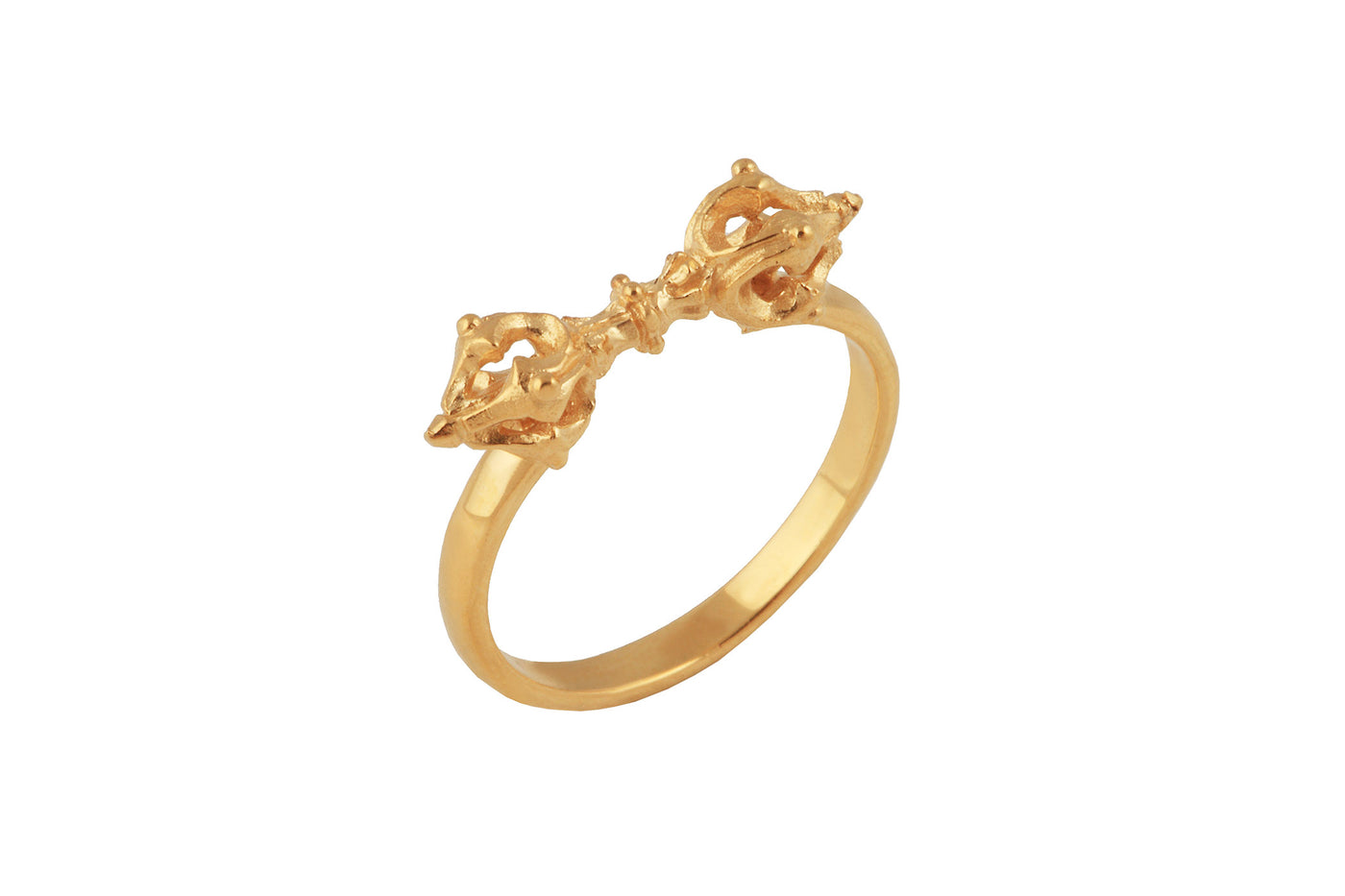 Vajra ring. Gold plated