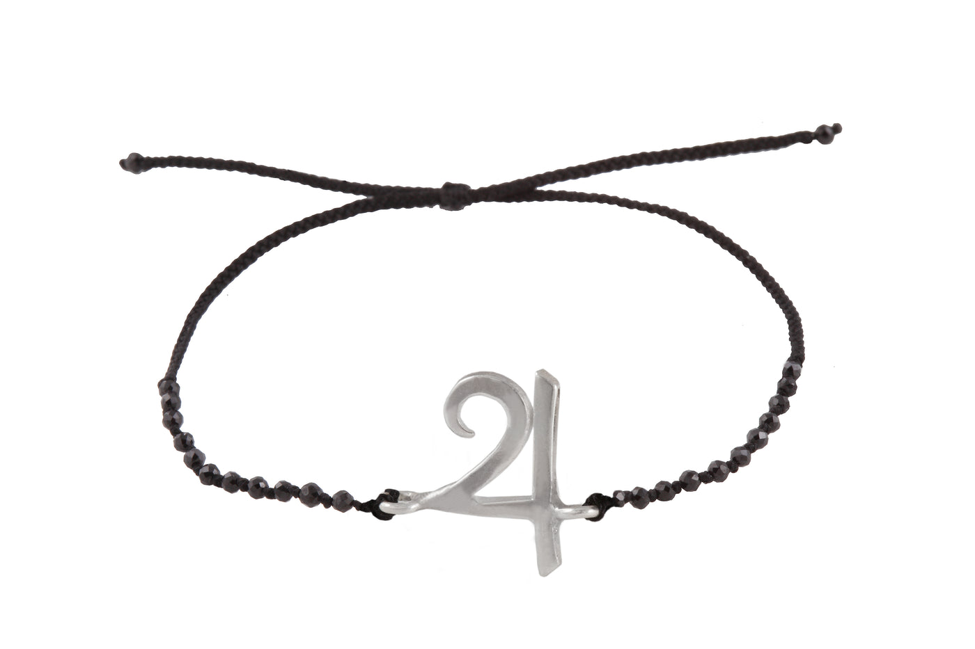 Jupiter amulet bracelet with beads. Silver